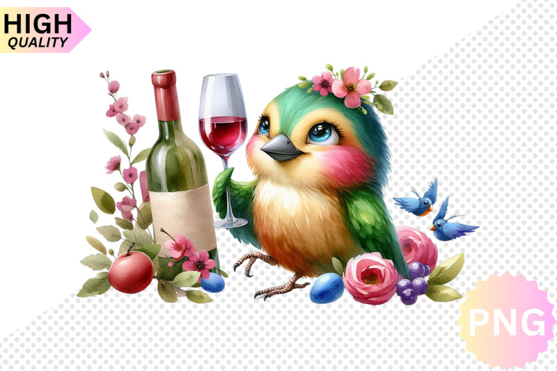 funny-bird-with-wine-glass-clipart