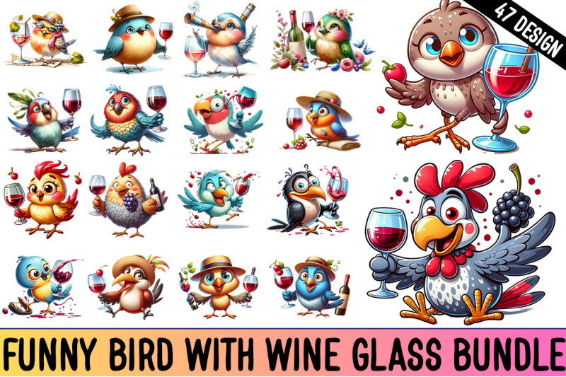 funny-bird-with-wine-glass-clipart