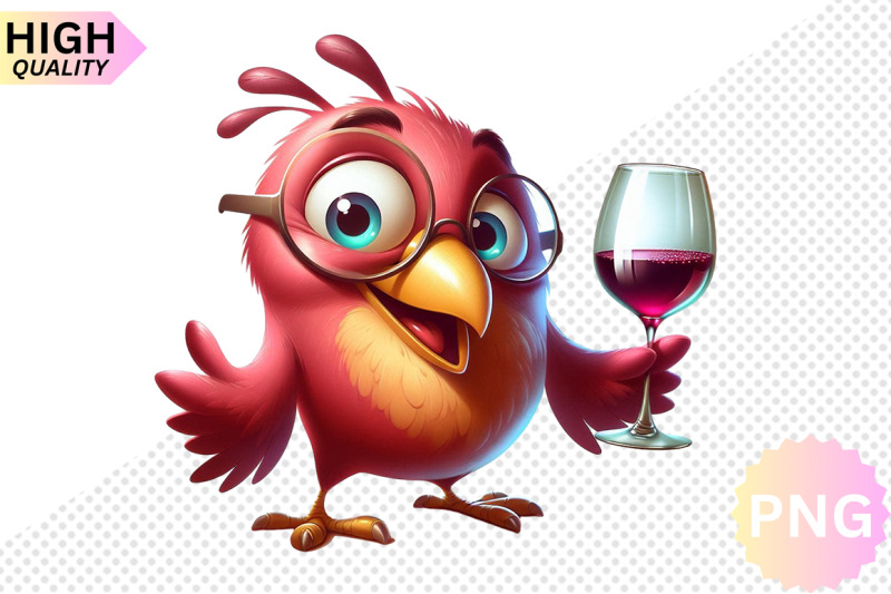 funny-bird-with-wine-glass-clipart