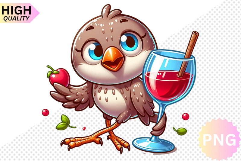 funny-bird-with-wine-glass-clipart