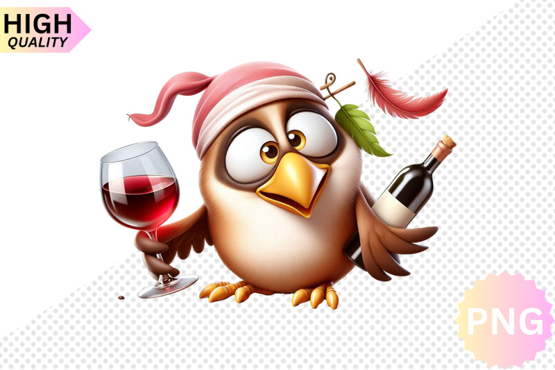 funny-bird-with-wine-glass-clipart