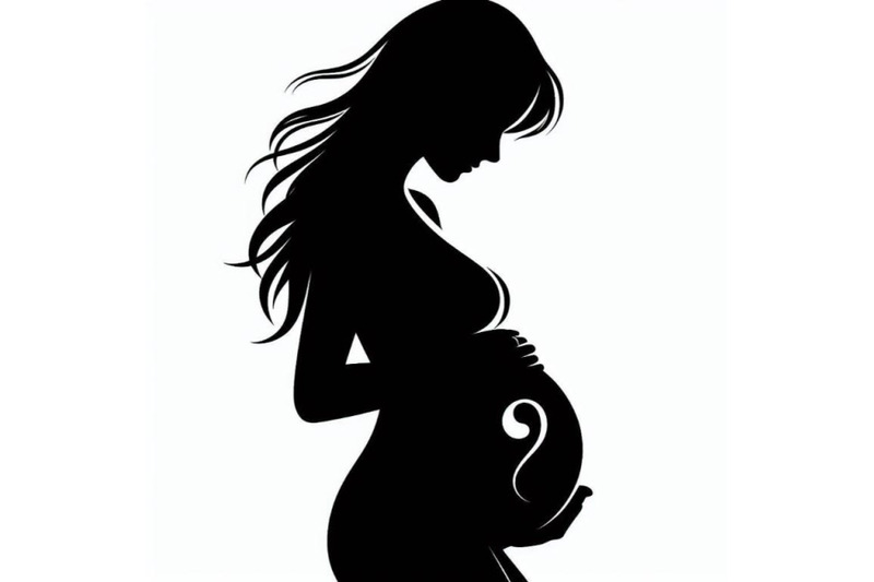 a-bundle-of-pregnant-woman-silhouette-vector-symbol