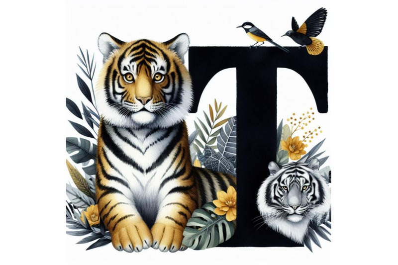 a-bundle-of-animal-alphabet-t-with-tiger