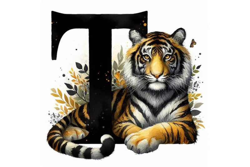 a-bundle-of-animal-alphabet-t-with-tiger