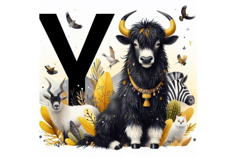 bundle-of-animal-alphabet-y-with-yak