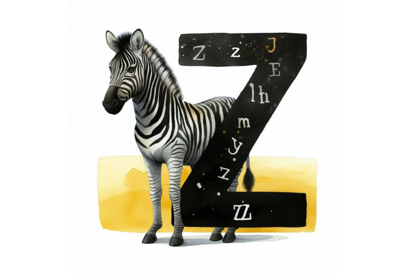 bundle-of-animal-alphabet-z-with-zebra