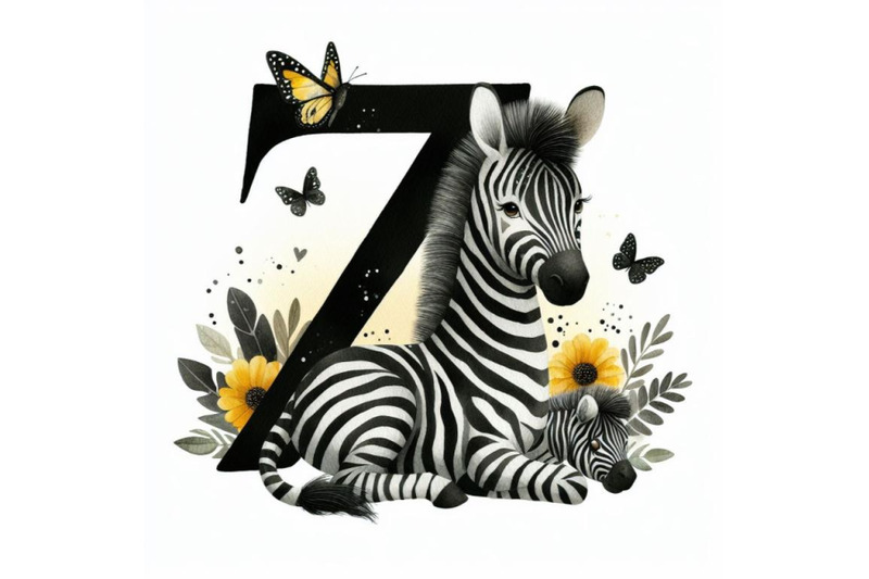 bundle-of-animal-alphabet-z-with-zebra