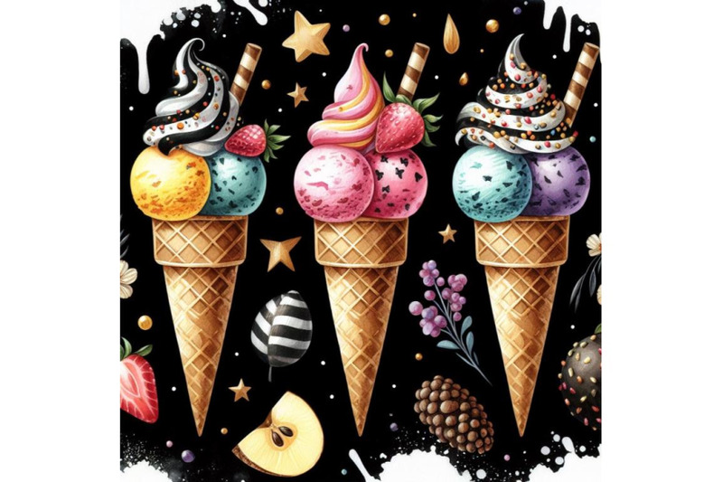 bundle-of-yummy-ice-cream-cone