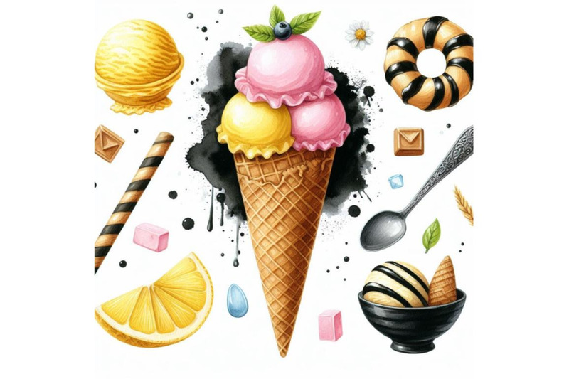 bundle-of-yummy-ice-cream-cone