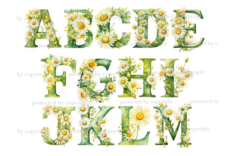 daisies-alphabet-clipart-floral-letters