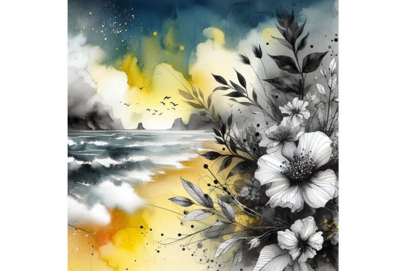 bundle-of-beautiful-beach-with-fantasy-flower