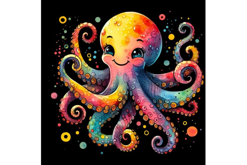 bundle-of-a-cartoon-octopus-in-colorful-hues