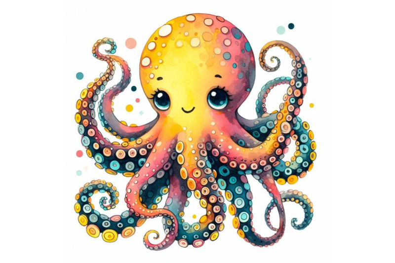 bundle-of-a-cartoon-octopus-in-colorful-hues