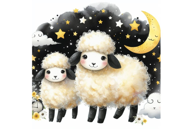 bundle-of-sheep-cute-animal-character