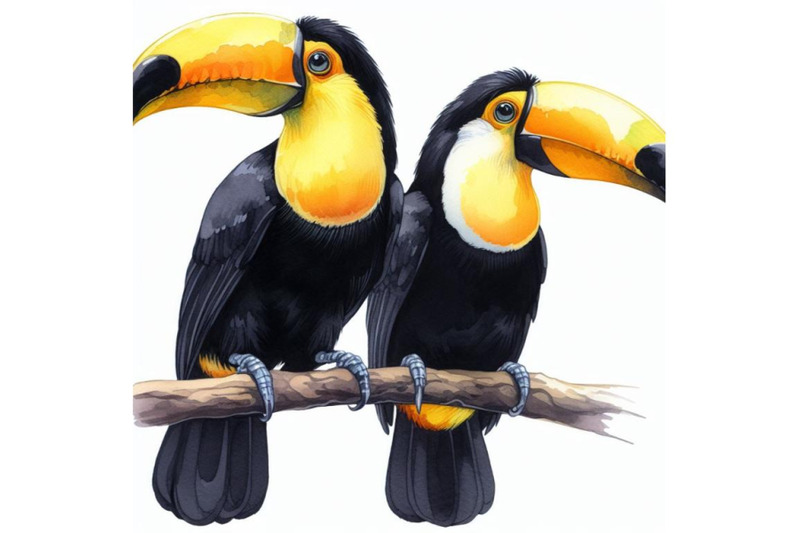 bundle-of-two-toucan-birds-perched-on-a-branch