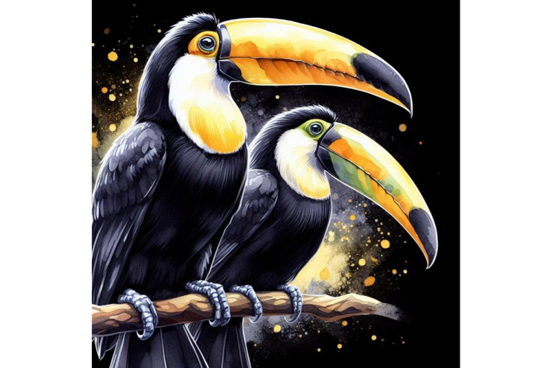 bundle-of-two-toucan-birds-perched-on-a-branch