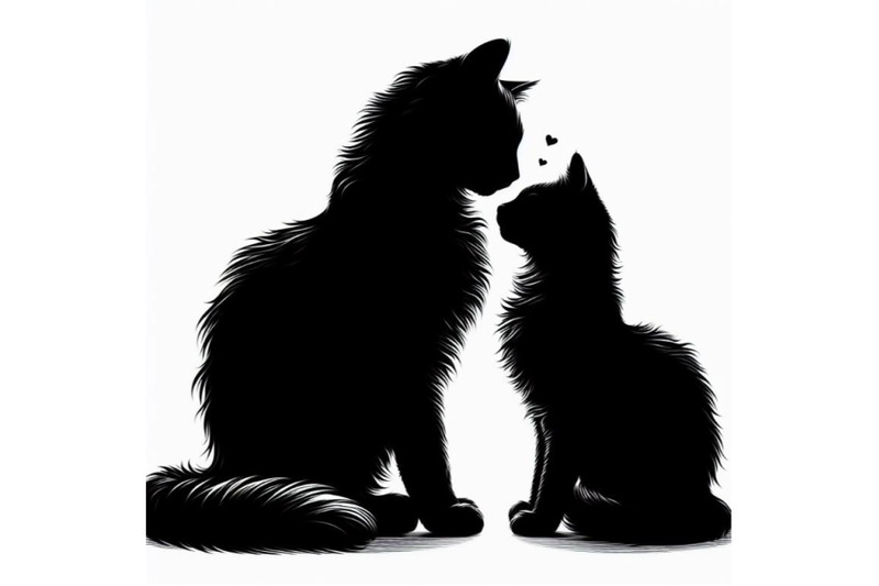 bundle-of-isolated-two-cats-in-love