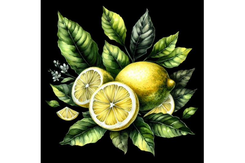 bundle-of-fresh-lemon-with-green-leaves