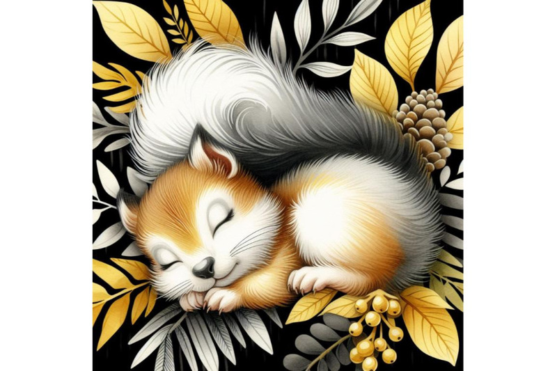 bundle-of-cute-little-squirrel-sleeping