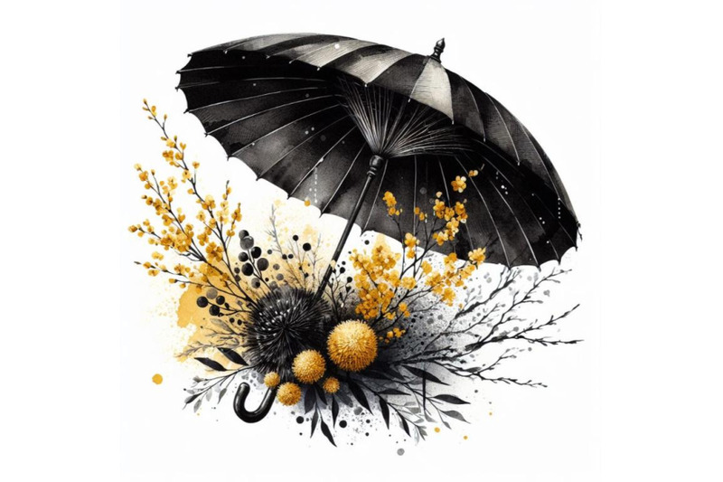 bundle-of-black-umbrella