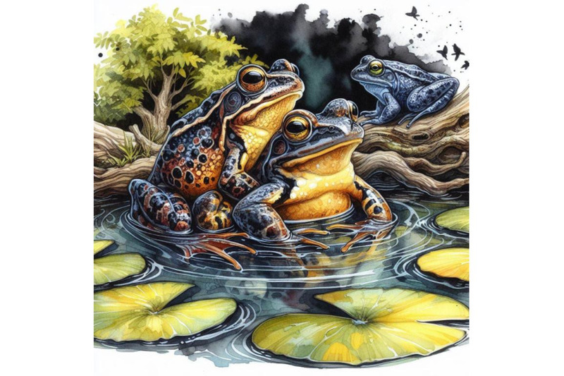 bundle-of-two-frogs-around-the-river