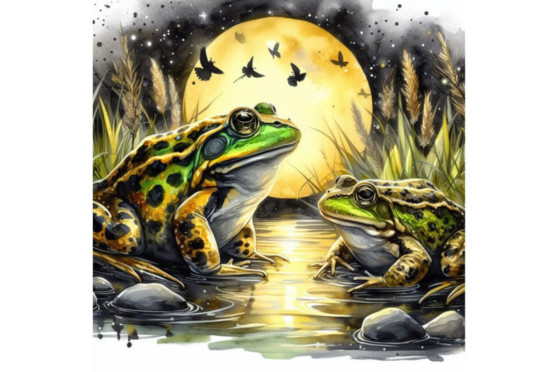 bundle-of-two-frogs-around-the-river