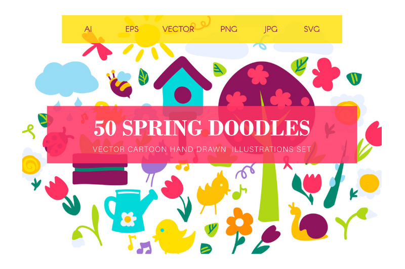 spring-doodles-set