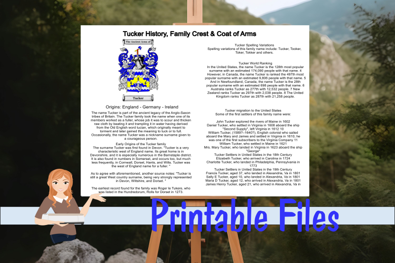 Tucker History, Family Crest & Coat of Arms By Family Creations ...