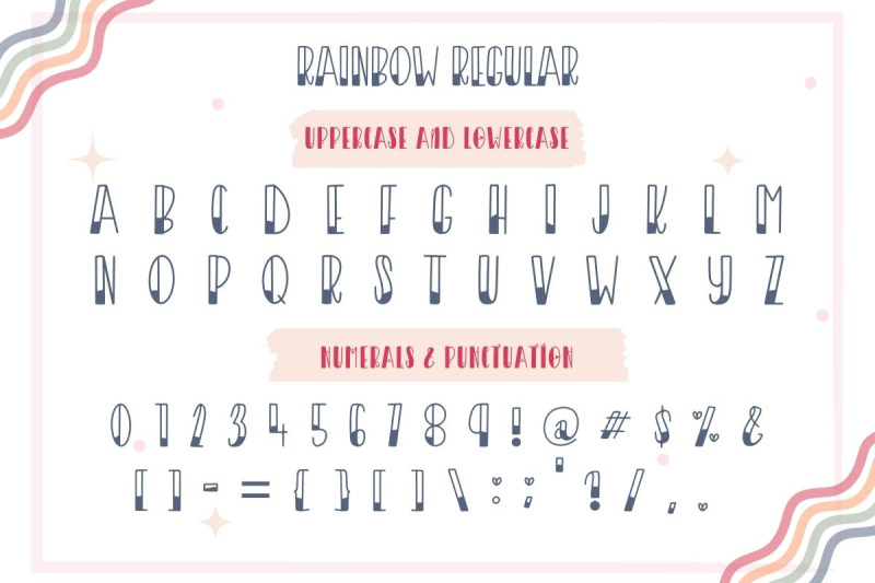 rainbow-5-styles-decorative-font
