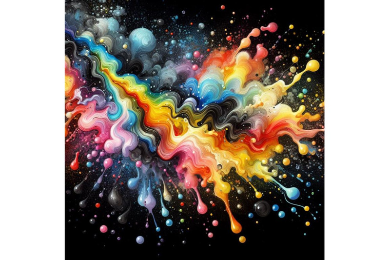 a-set-of-rainbow-liquid-paint-splash