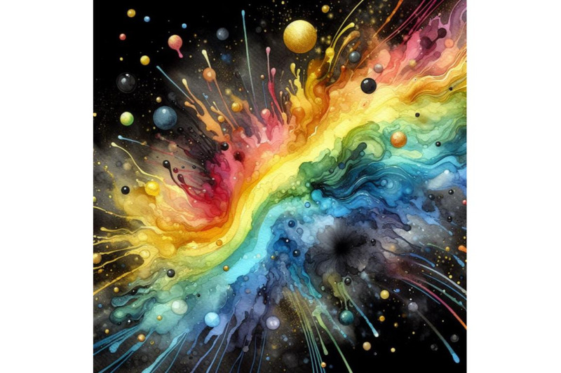 a-set-of-rainbow-liquid-paint-splash