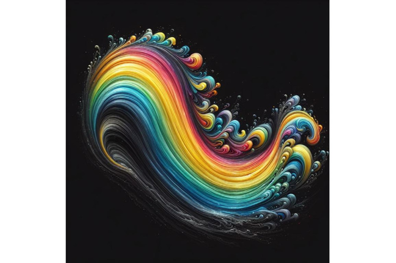 a-bundle-of-rainbow-liquid-forming-a-wave-ripple