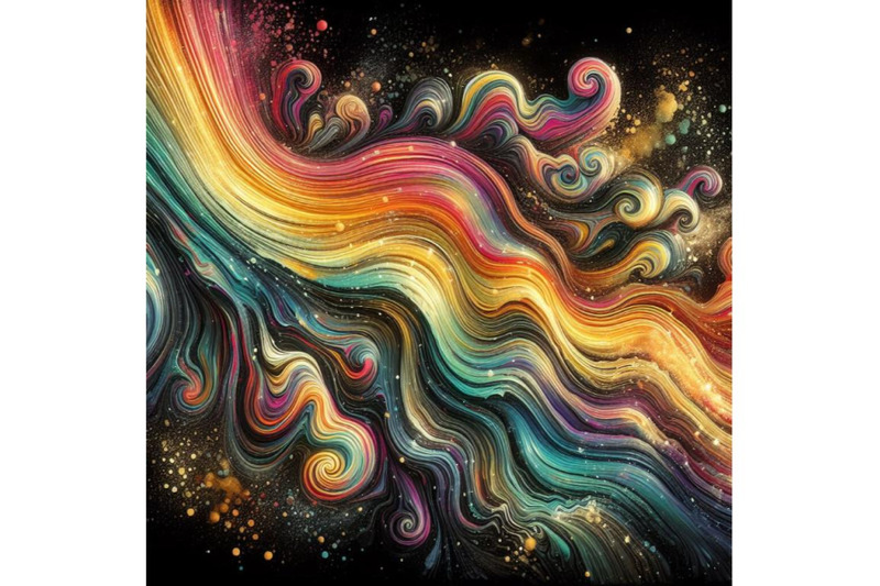 a-bundle-of-rainbow-liquid-forming-a-wave-ripple