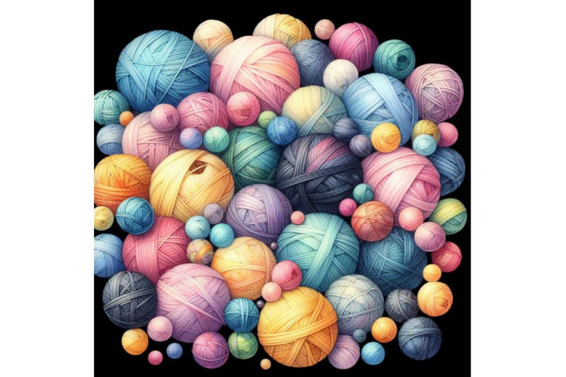 a-bundle-of-variety-size-colorful-big-and-small-cute-pastel-balls-yarn