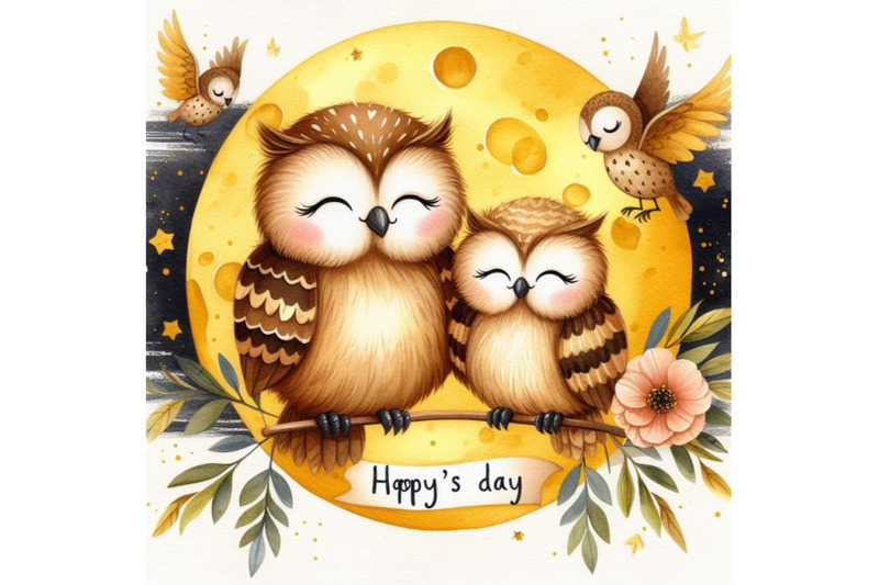 bundle-of-two-cute-owls-mothers-day