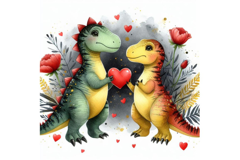 bundle-of-two-lover-dinosaur-with-red-heart