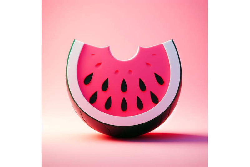 bundle-of-watermelon-pink-background-3d