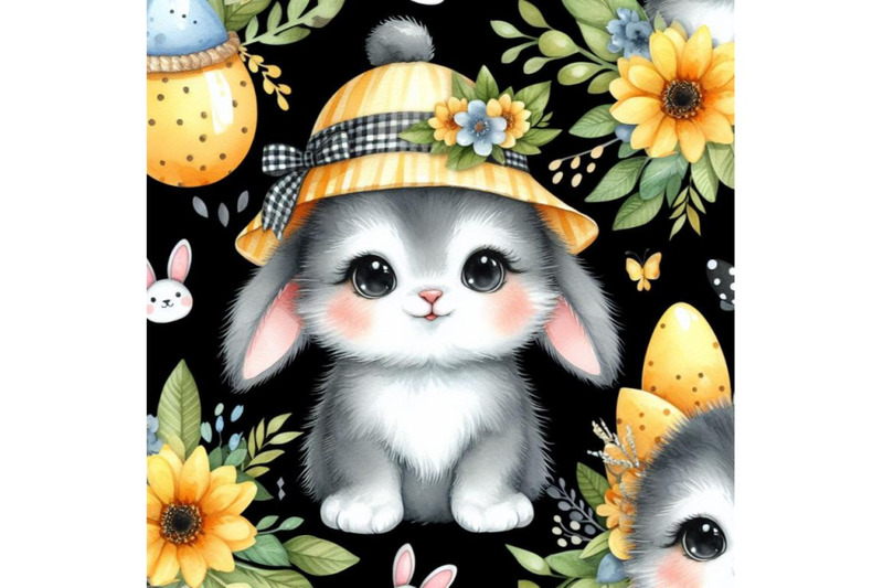 bundle-of-cute-little-rabbit-cartoon