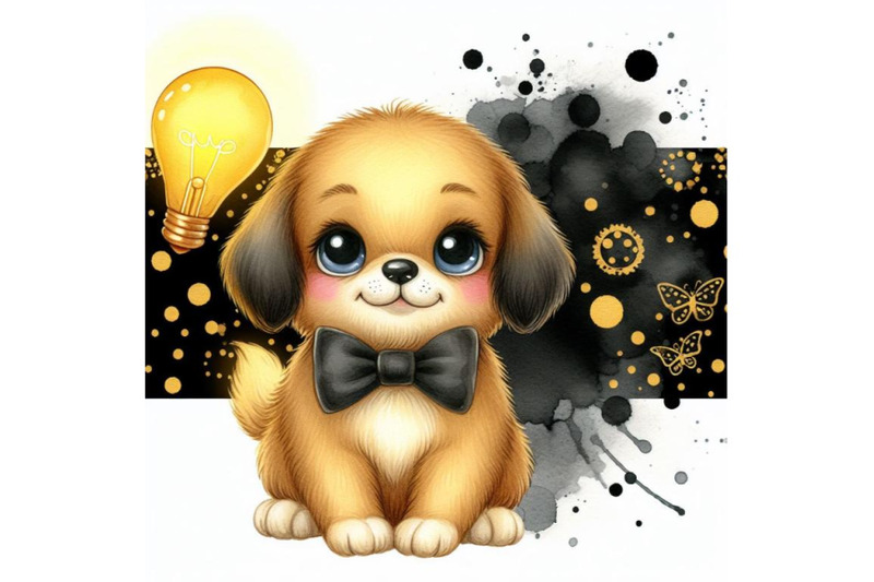 bundle-of-cartoon-cute-little-dog