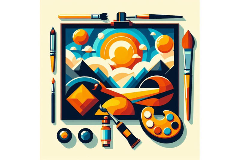 bundle-of-vector-art-icon-abstract-painting