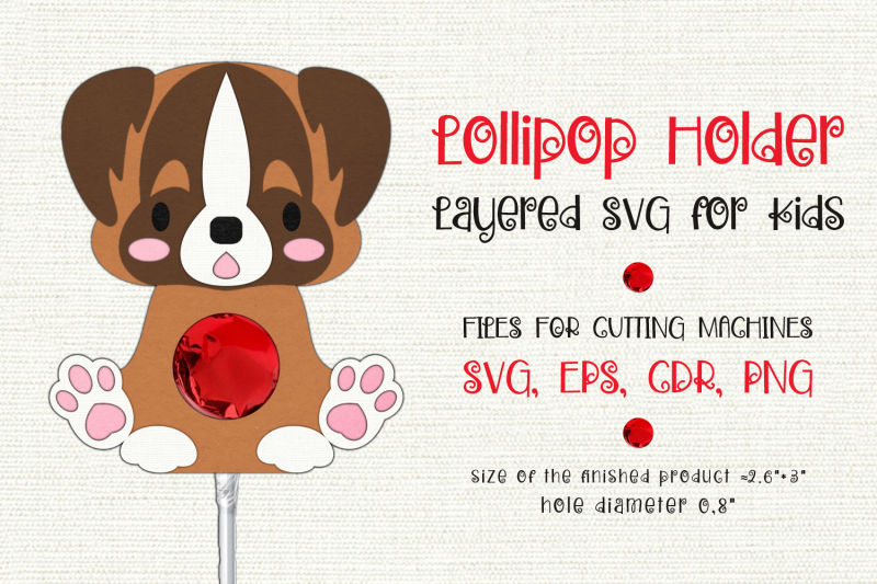 st-bernard-dog-lollipop-holder-paper-craft-template