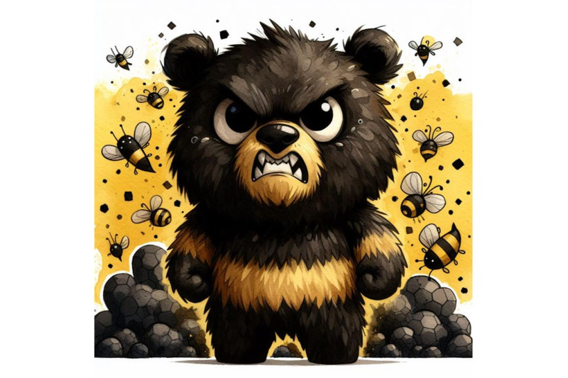 bundle-of-angry-bear-cartoon