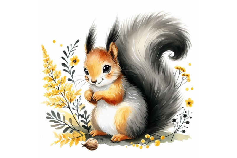 bundle-of-cartoon-a-squirrel