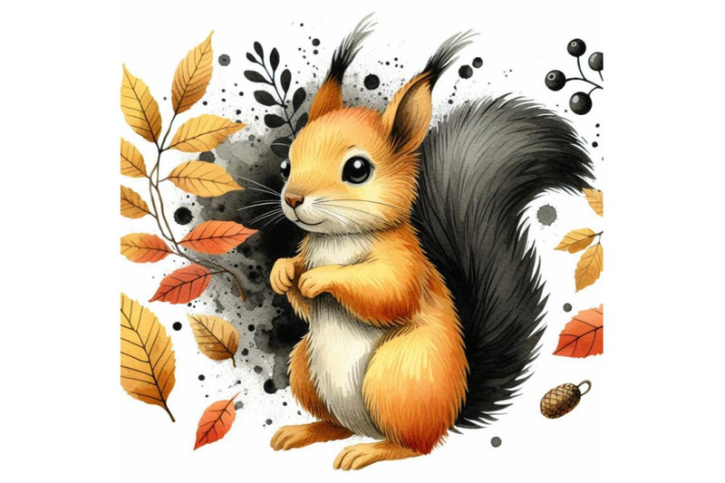 bundle-of-cartoon-a-squirrel