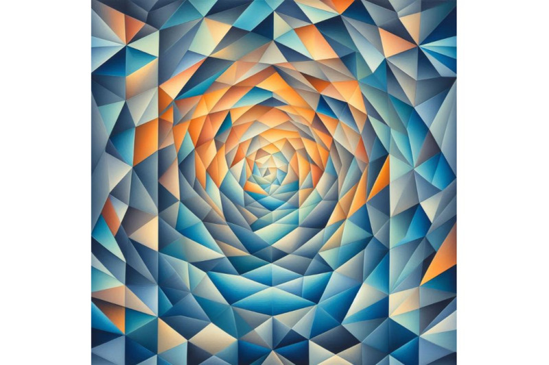 bundle-of-geometric-painting-in-blue-and-orange