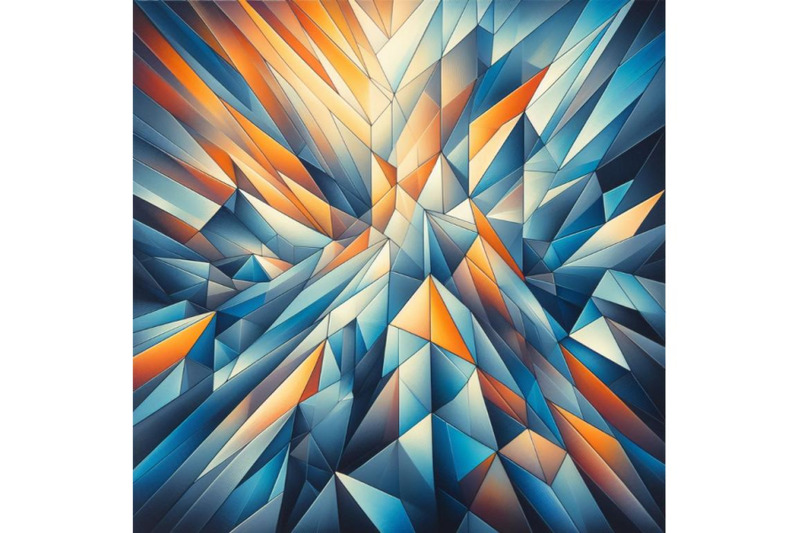 bundle-of-geometric-painting-in-blue-and-orange