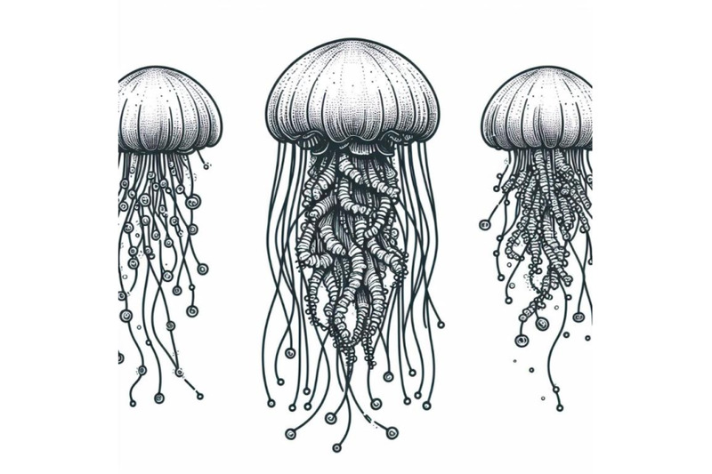 bundle-of-jellyfish-line-art-style-hand-drawn