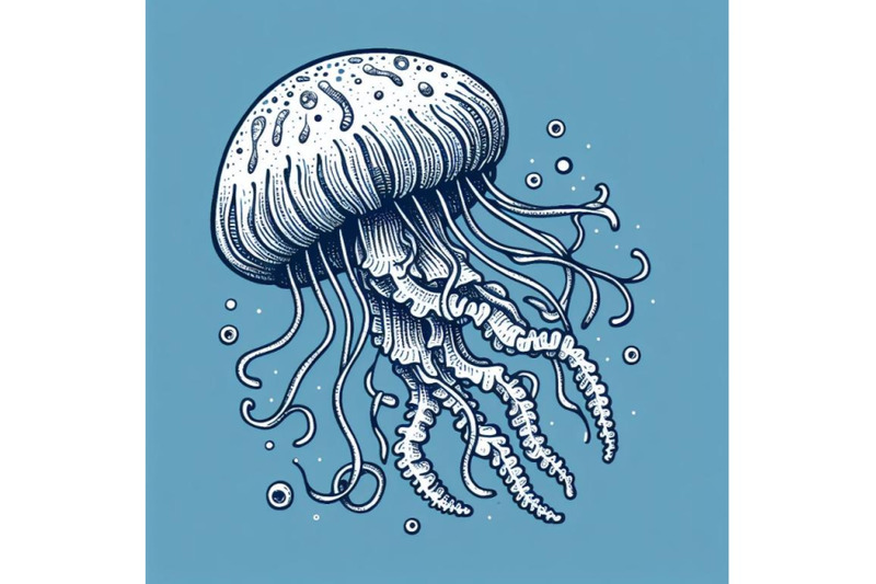 bundle-of-hand-drawn-vector-jellyfish-sea-marine-animal-collection