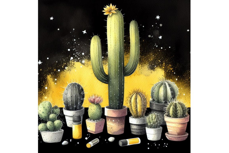 bundle-of-cactus-cartoon