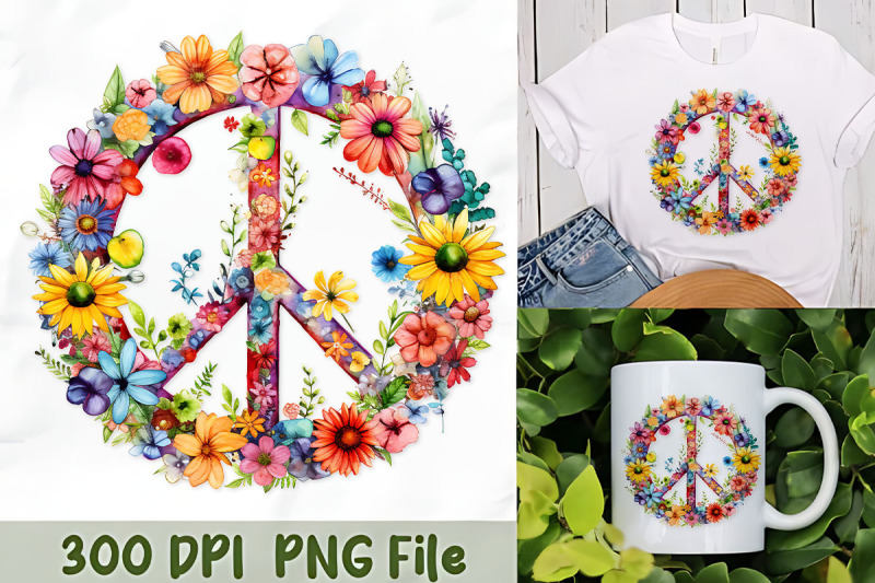 peace-sign-encircled-in-flowers